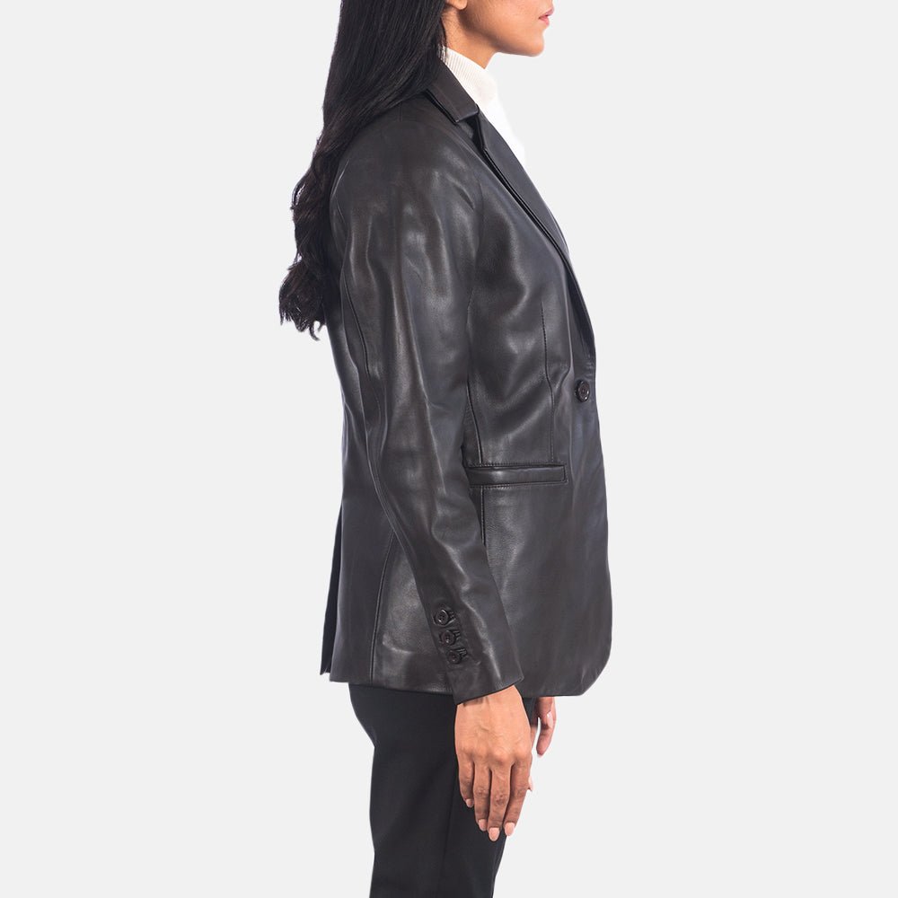 Norma Brown Leather Blazer - Rare Leather
