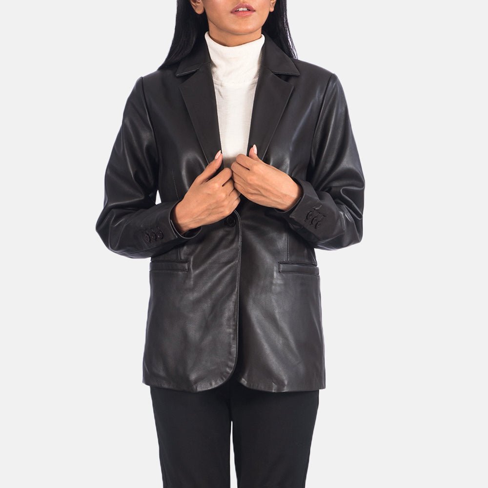 Norma Brown Leather Blazer - Rare Leather