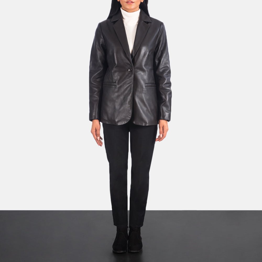 Norma Brown Leather Blazer - Rare Leather
