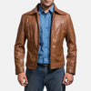 Old School Brown Leather Jacket - Rare Leather