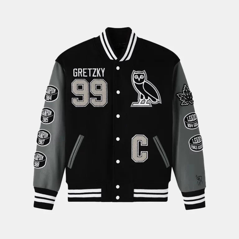 OVO Gretzky Varsity Jacket - Rare Leather