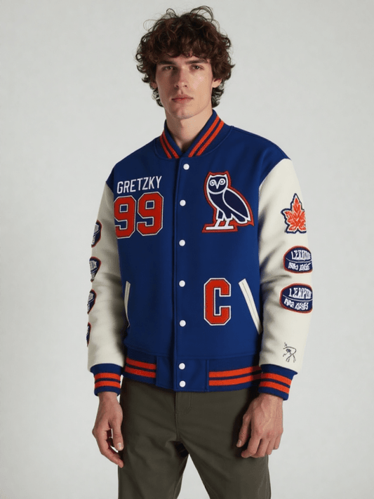 OVO Gretzky Varsity Jacket - Rare Leather