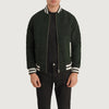 Pascal Green Suede Varsity Jacket - Vox Leather