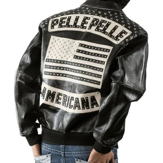 Pelle Pelle All American Heritage Series Black Men’s Jacket | PURE LEATHER JACKET - Vox Leather
