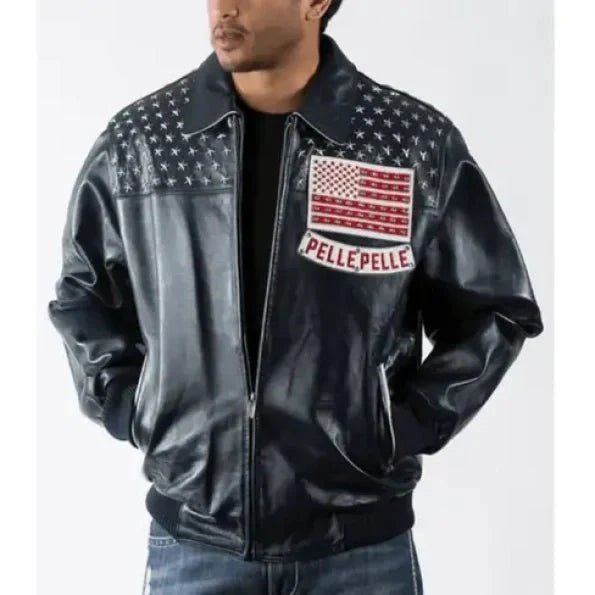 Pelle Pelle American Black Leather Jacket | Pelle Pelle | PURE LEATHER JACKET - Vox Leather
