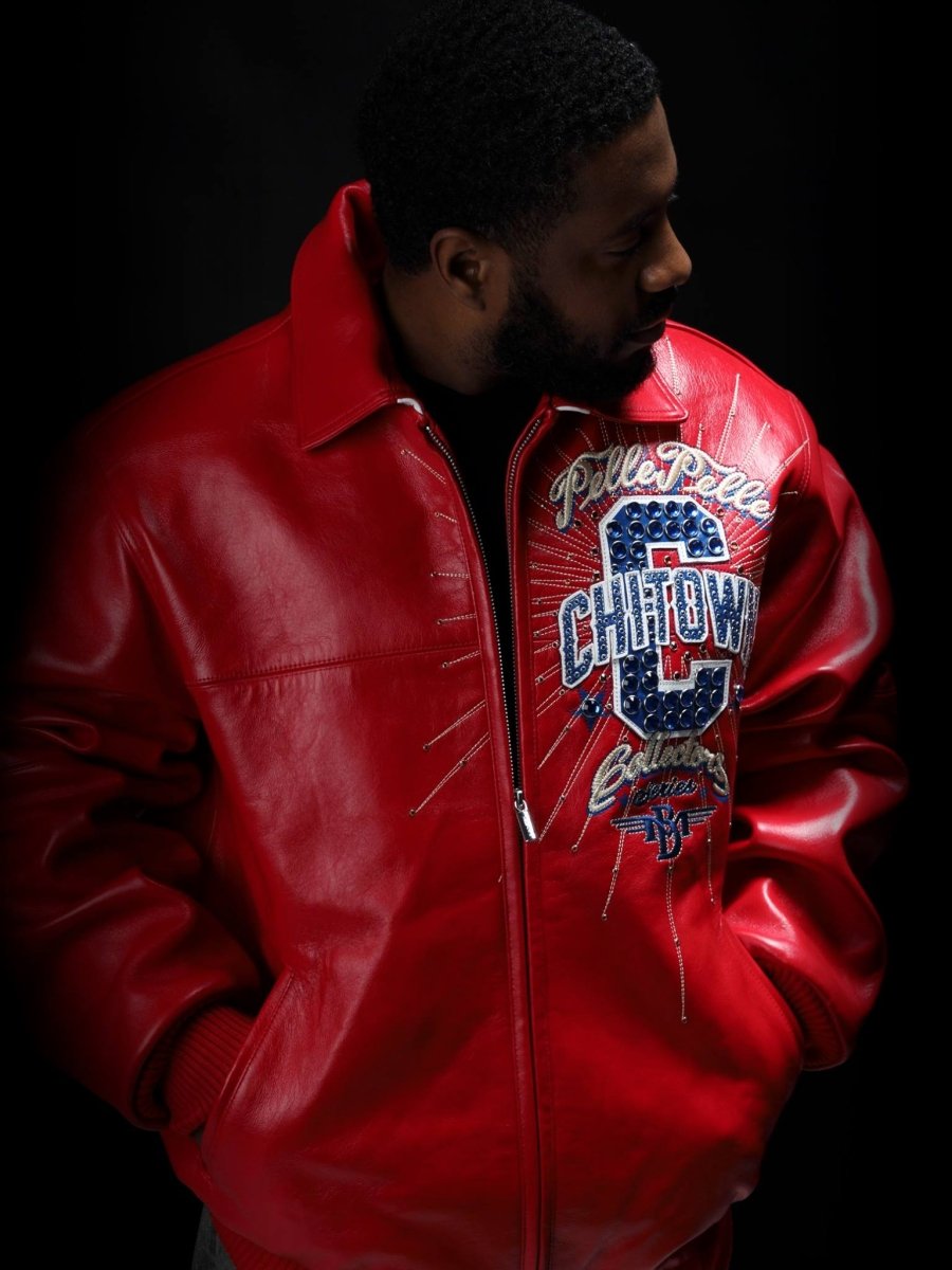 Pelle Pelle Chi-Town Red Leather Jacket - Vox Leather