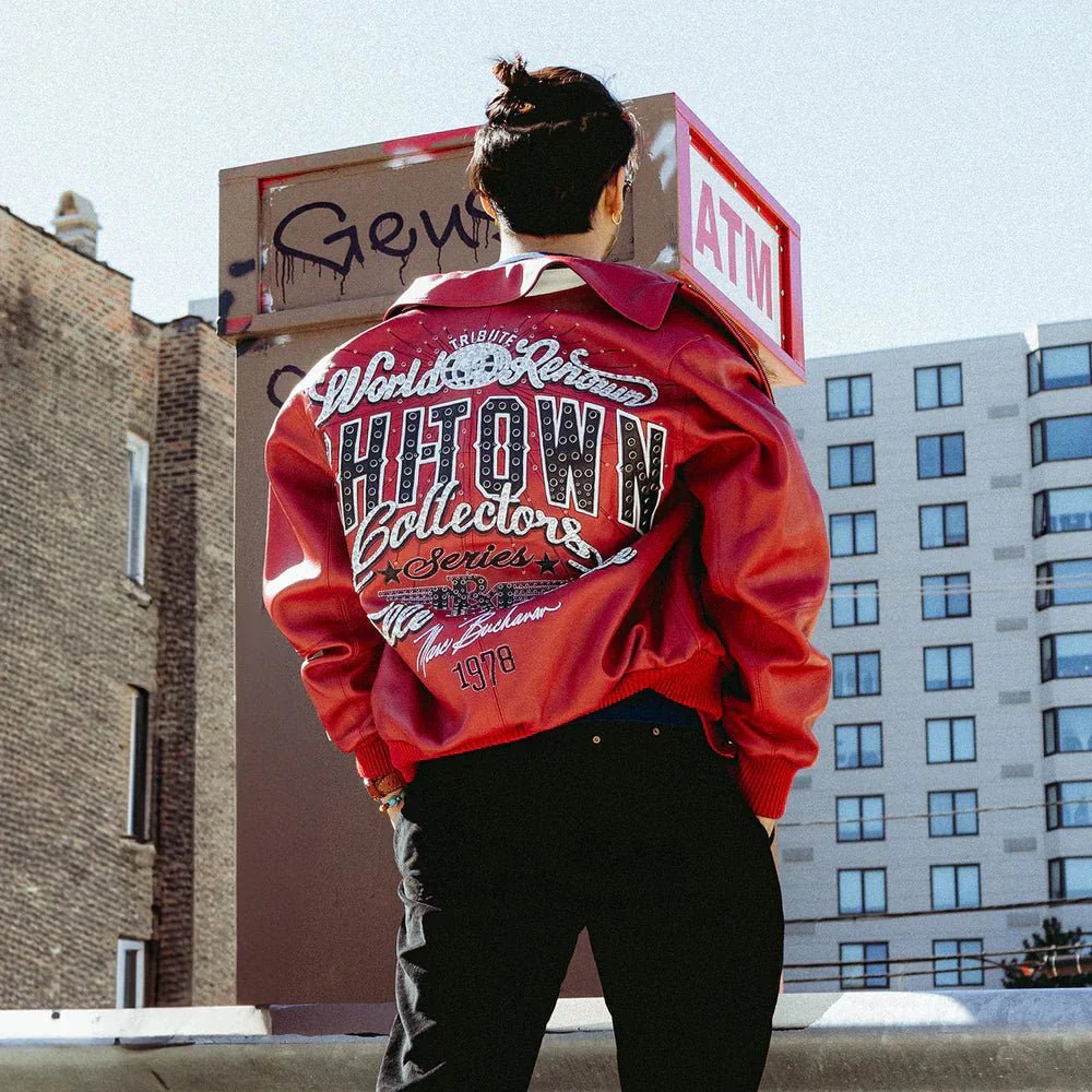 Pelle Pelle Chi-Town Red Leather Jacket - Vox Leather