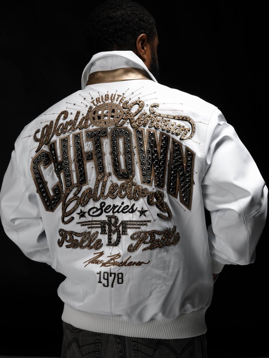 Pelle Pelle Chi-Town White Leather Jacket - Vox Leather
