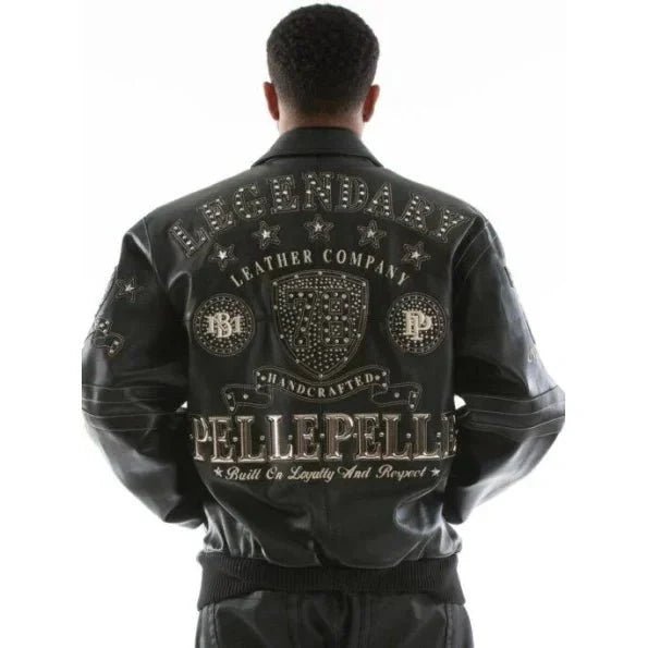 Pelle Pelle Legendary Black Stud Men Jacket - Vox Leather