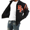 Pelle Pelle Mens Black & Orange Detroit 1978 Jacket - Rare Leather
