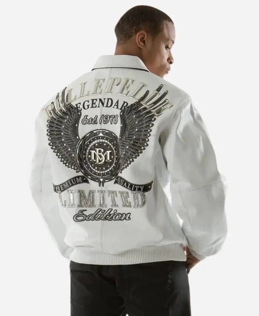 Pelle Pelle Mens White Legendary Limited Edition Jacket - Vox Leather