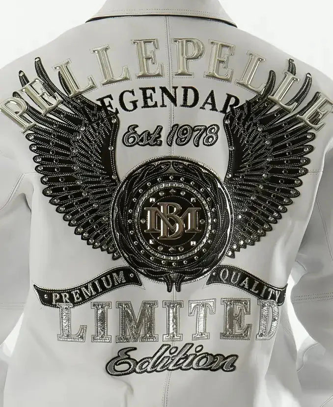 Pelle Pelle Mens White Legendary Limited Edition Jacket - Vox Leather
