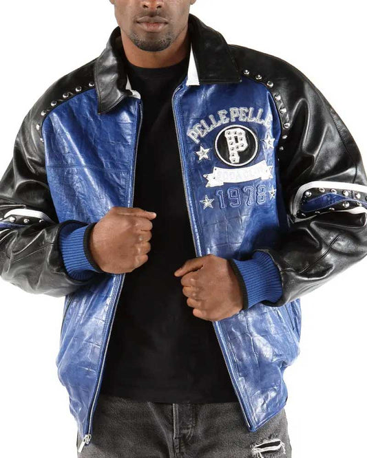 Pelle Pelle P 1978 Blue Leather Jacket - Vox Leather