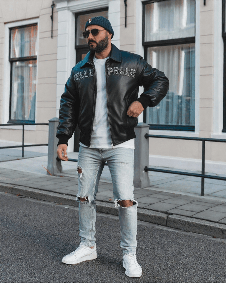Pelle Pelle Pride Studded Black Jacket - Vox Leather