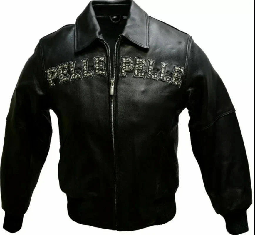 Pelle Pelle Pride Studded Black Jacket - Vox Leather