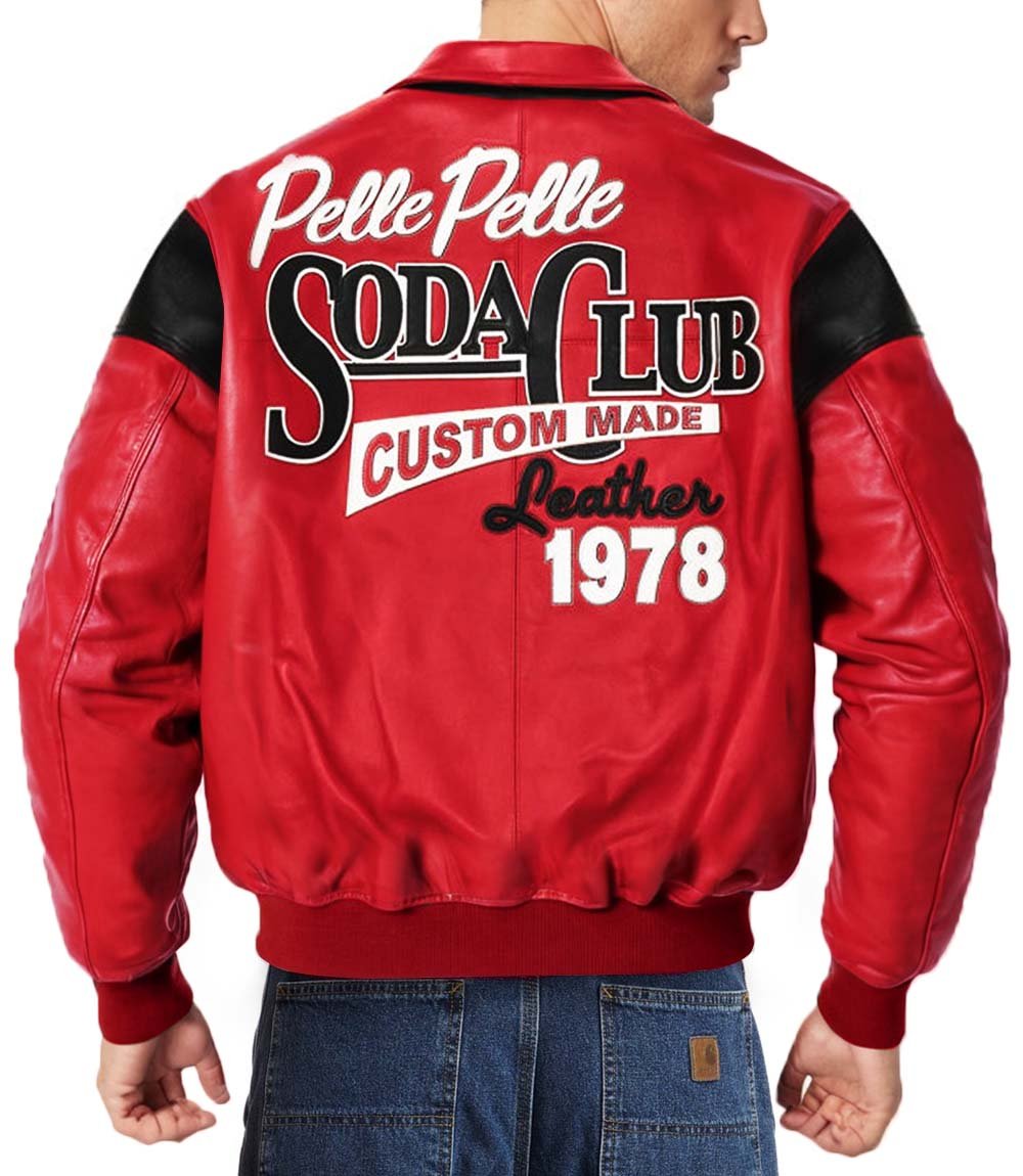 Pelle Pelle Red Soda Club Leather Jacket - Rare Leather Order Now !!