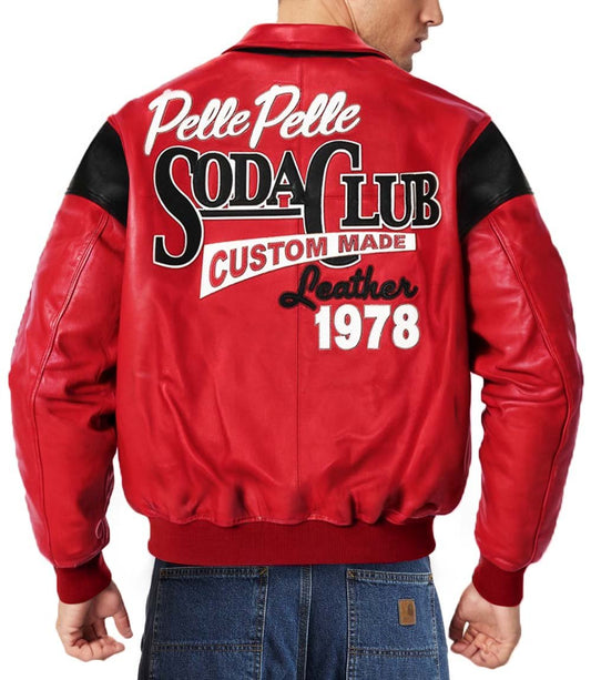 Pelle Pelle Red Soda Club Leather Jacket - Vox Leather