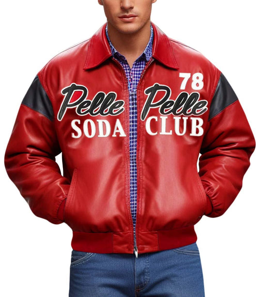 Pelle Pelle Red Soda Club Leather Jacket - Vox Leather