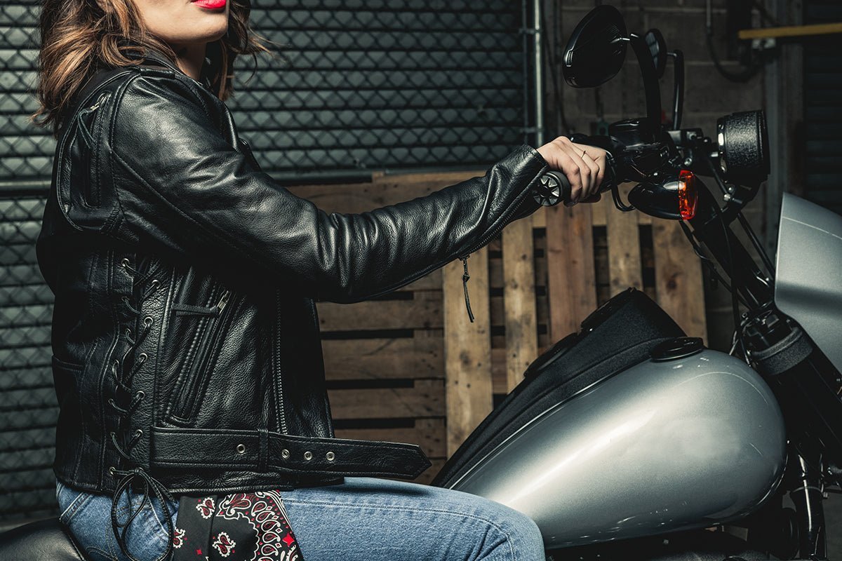 Popstar Women's Motorcycle Leather Jacket - Vox Leather