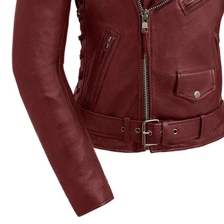 Popstar Women's Motorcycle Leather Jacket - Vox Leather