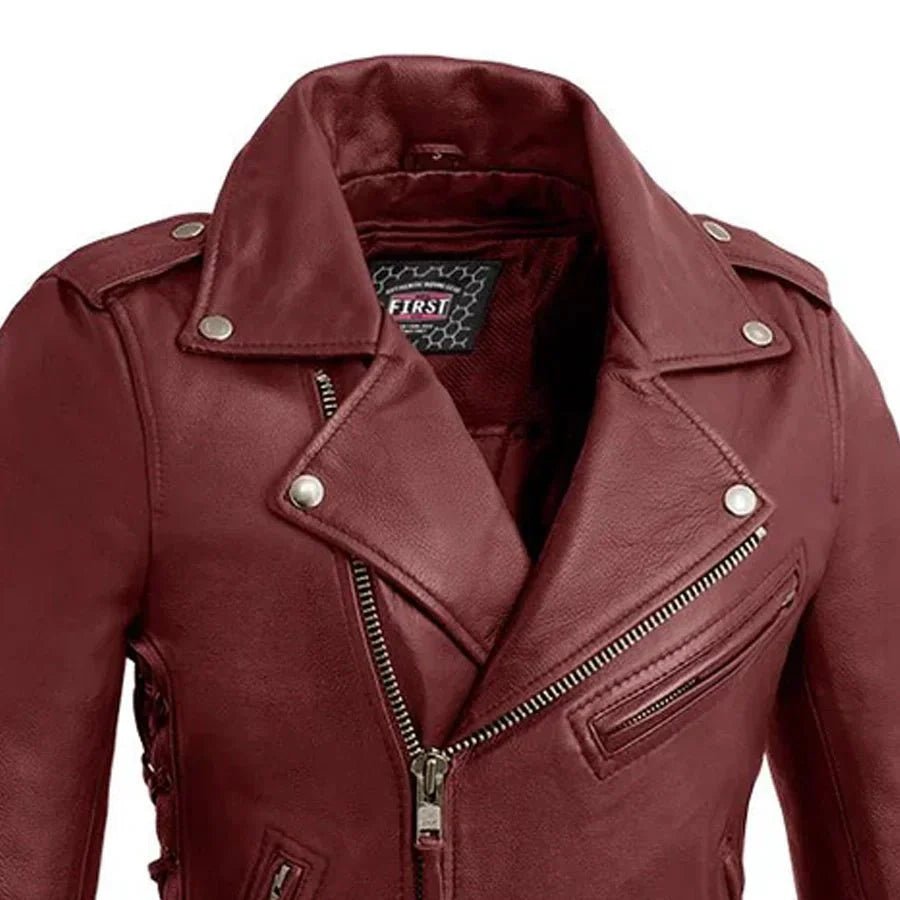 Popstar Women's Motorcycle Leather Jacket - Vox Leather