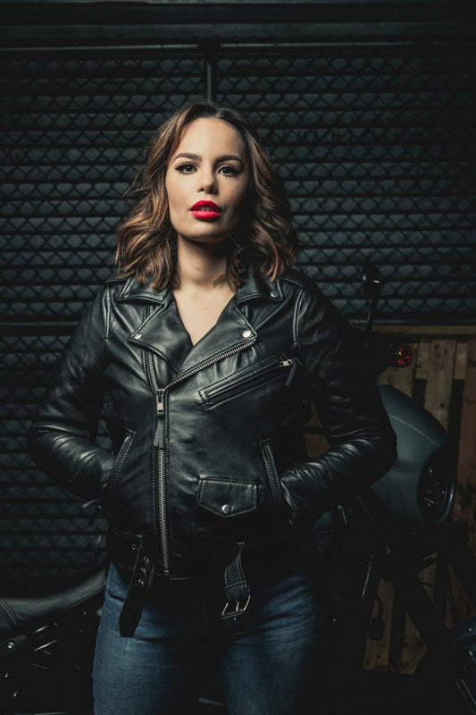 Popstar Women's Motorcycle Leather Jacket - Vox Leather