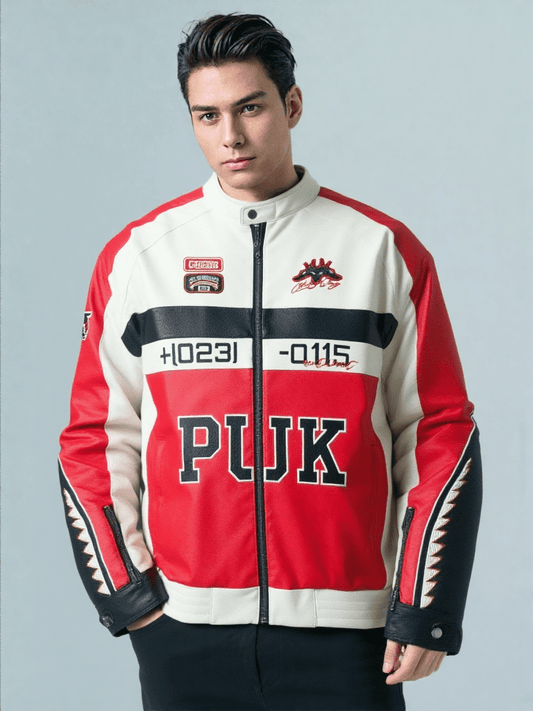 Puk Leather Vintage Racing Jacket - Vox Leather