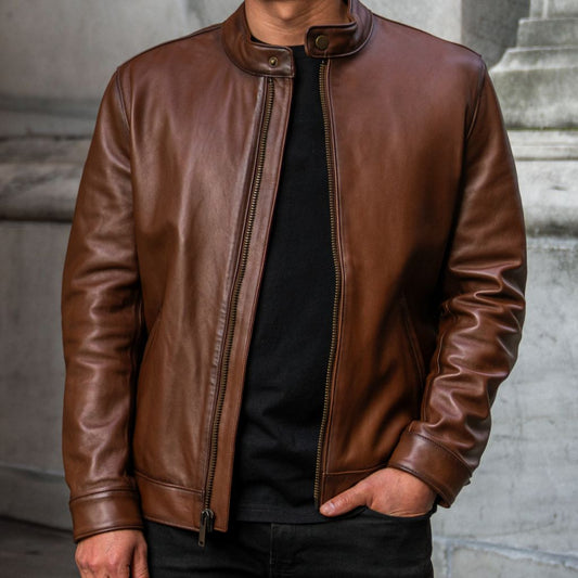 Racer Jacket | Brandy - Vox Leather