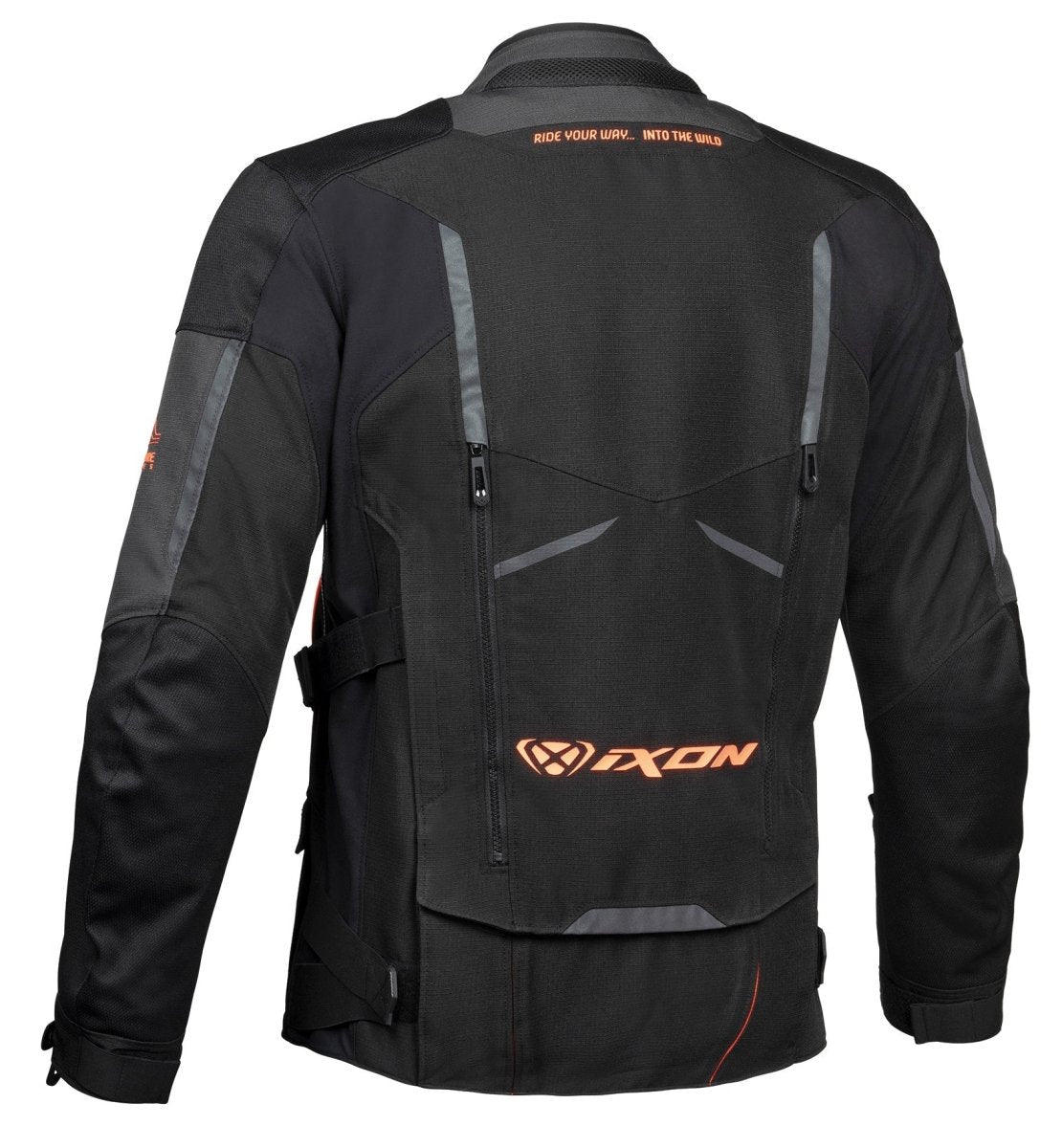 Ragnar - Adventure Touring Jacket (Black/Anthracite/Orange) - Vox Leather