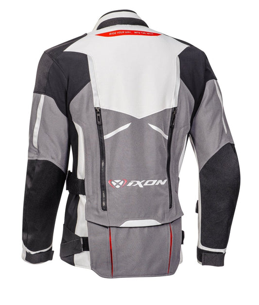 Ragnar - Adventure Touring Jacket (Black/Grey/Red) - Vox Leather