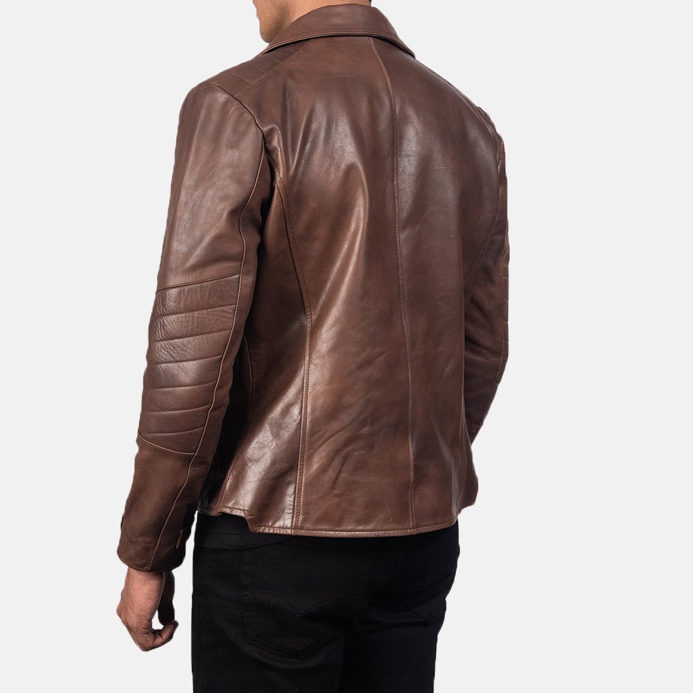 Raiden Brown Leather Biker Jacket - Rare Leather