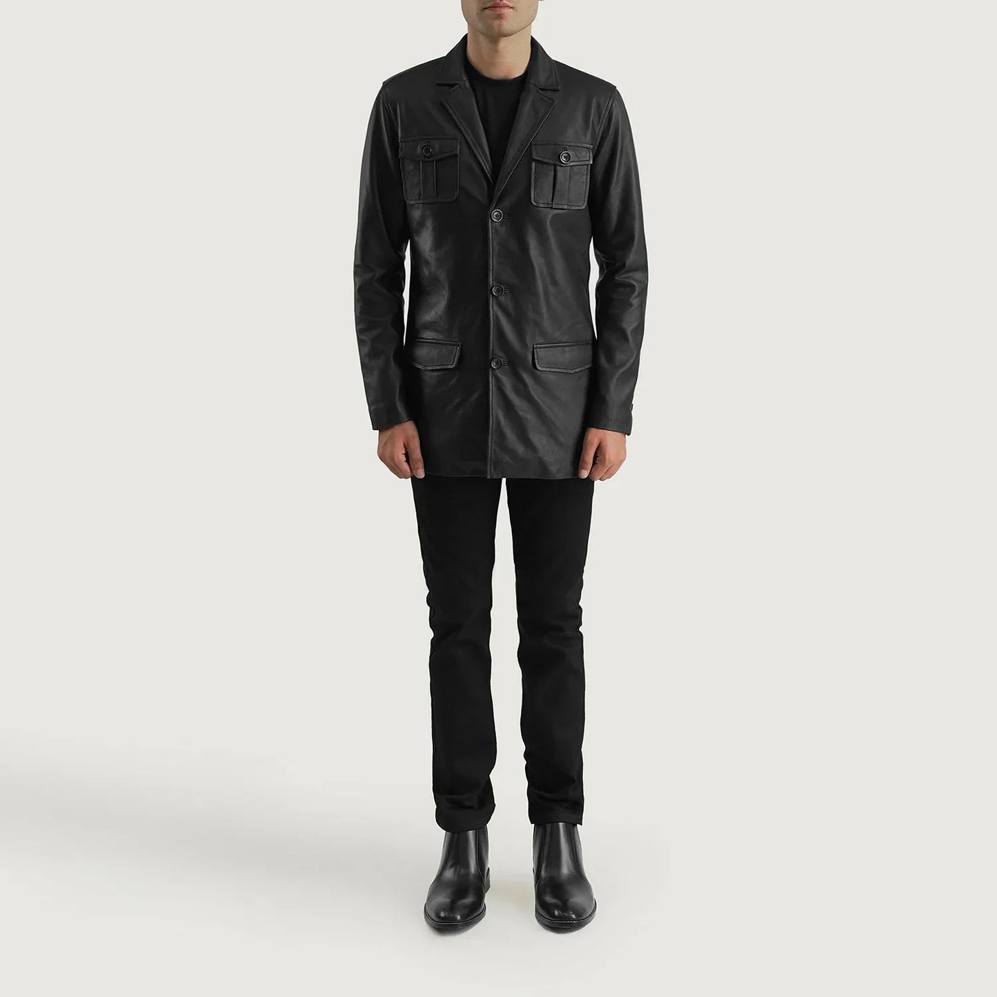 Ray Cutler Black Leather Blazer - Rare Leather