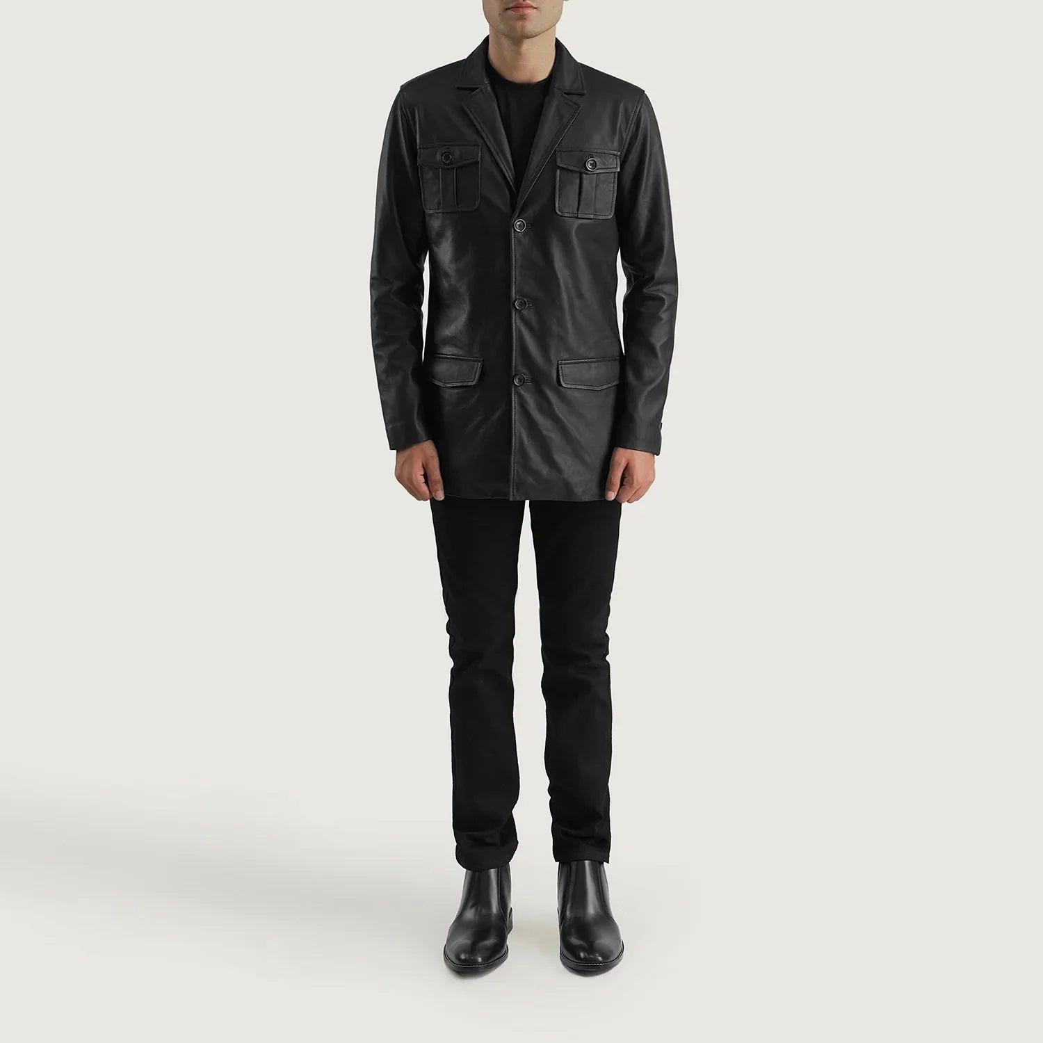 Ray Cutler Black Leather Blazer - Rare Leather