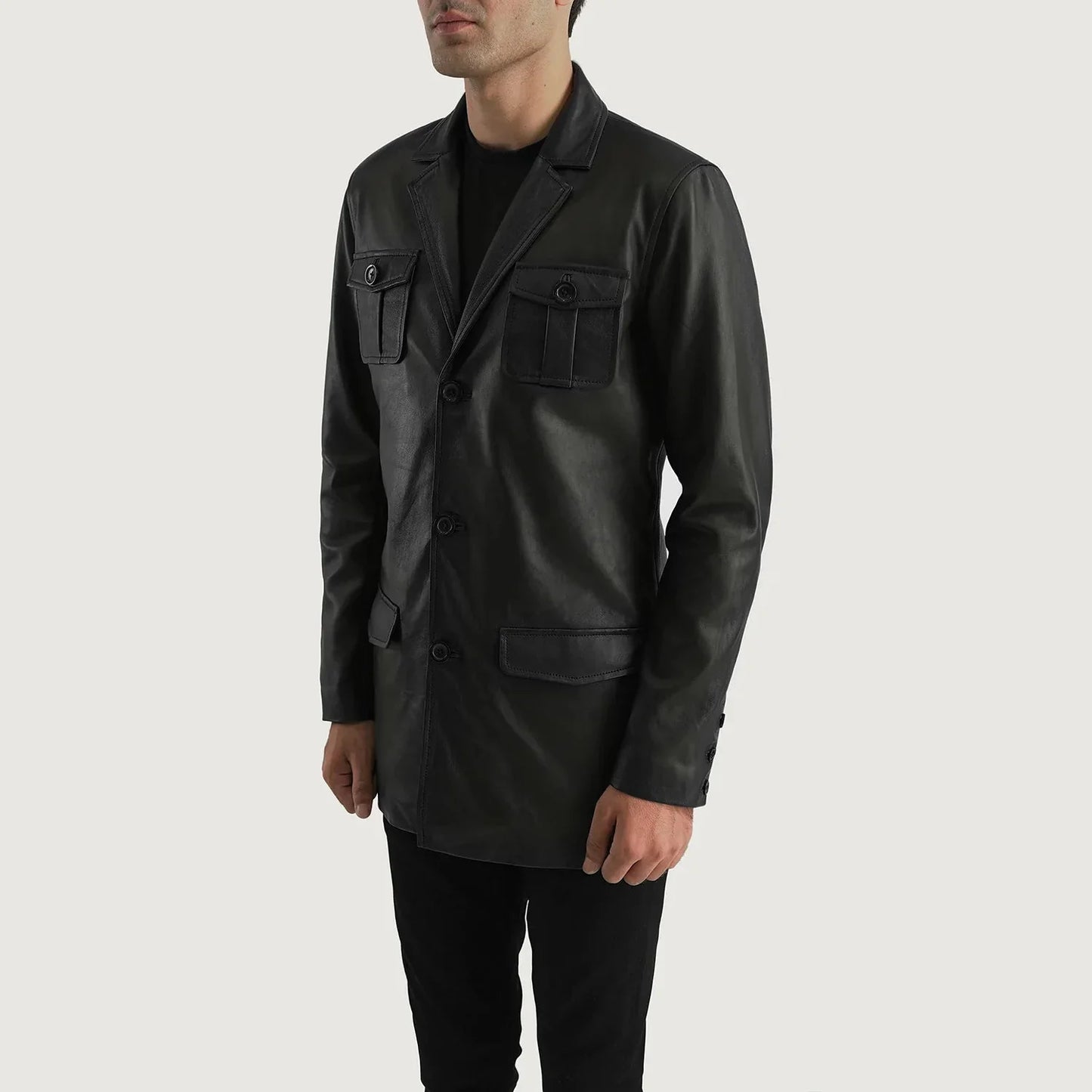Ray Cutler Black Leather Blazer - Rare Leather