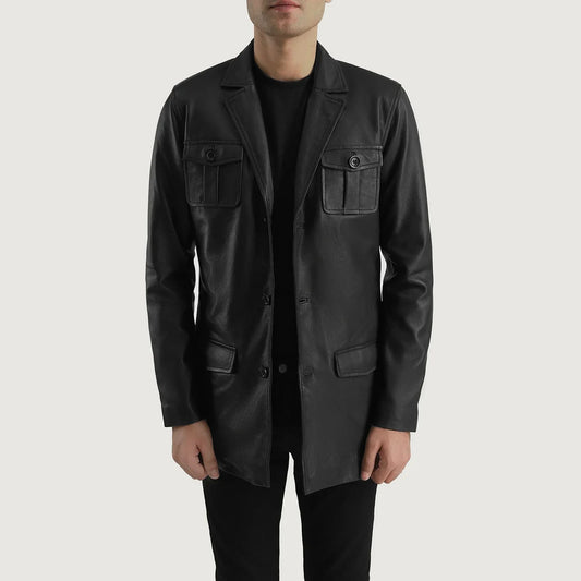 Ray Cutler Black Leather Blazer - Rare Leather