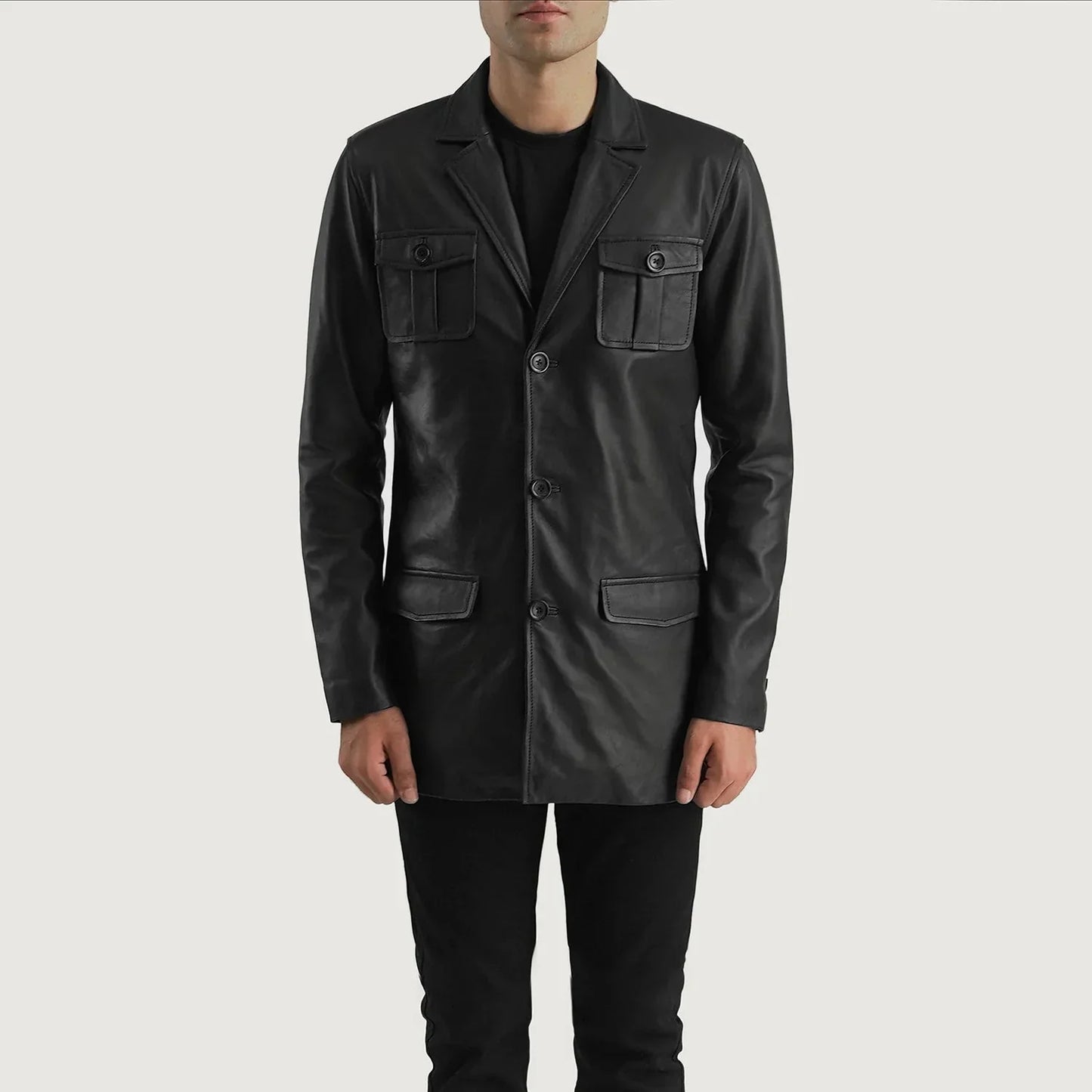 Ray Cutler Black Leather Blazer - Rare Leather