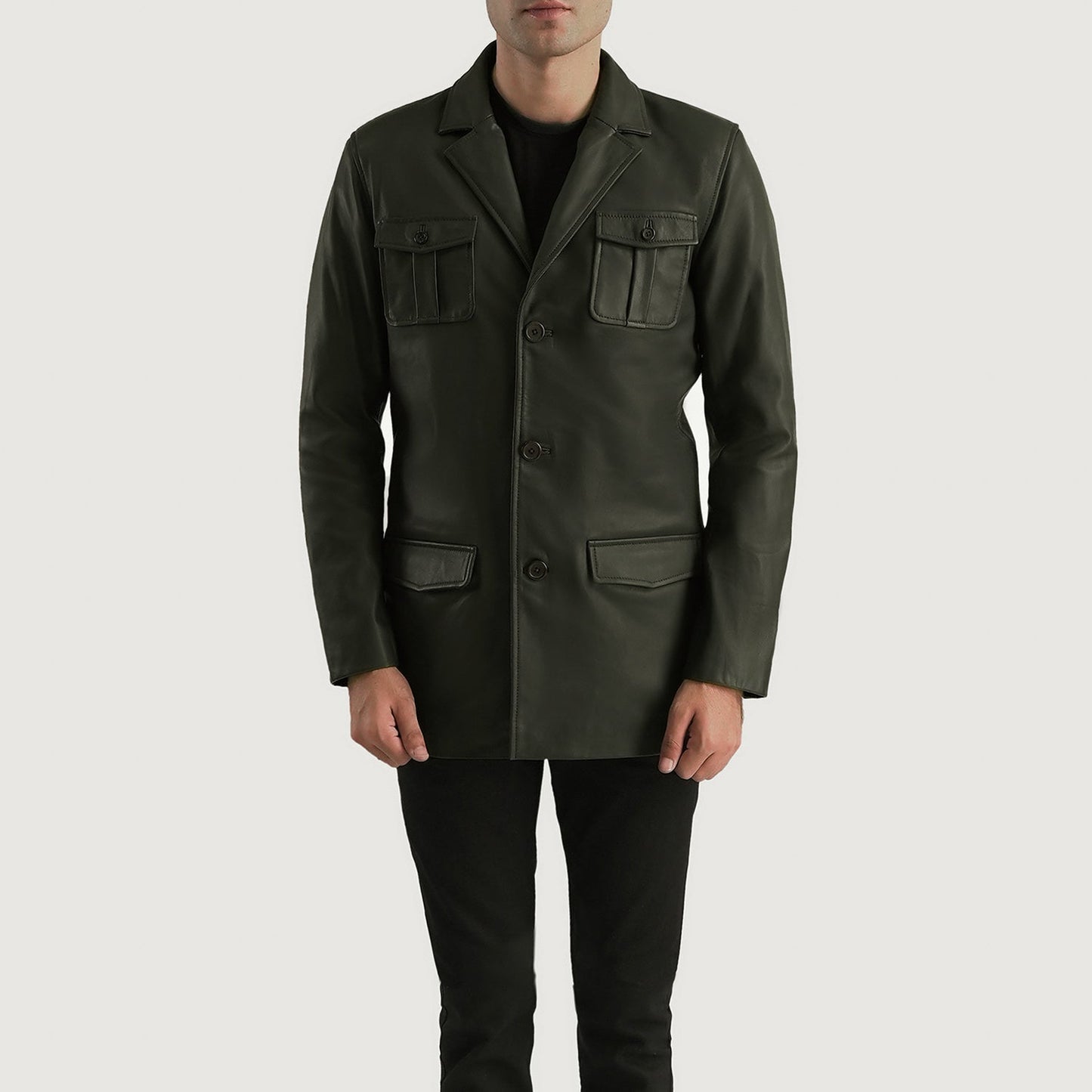 Ray Cutler Green Leather Blazer - Rare Leather