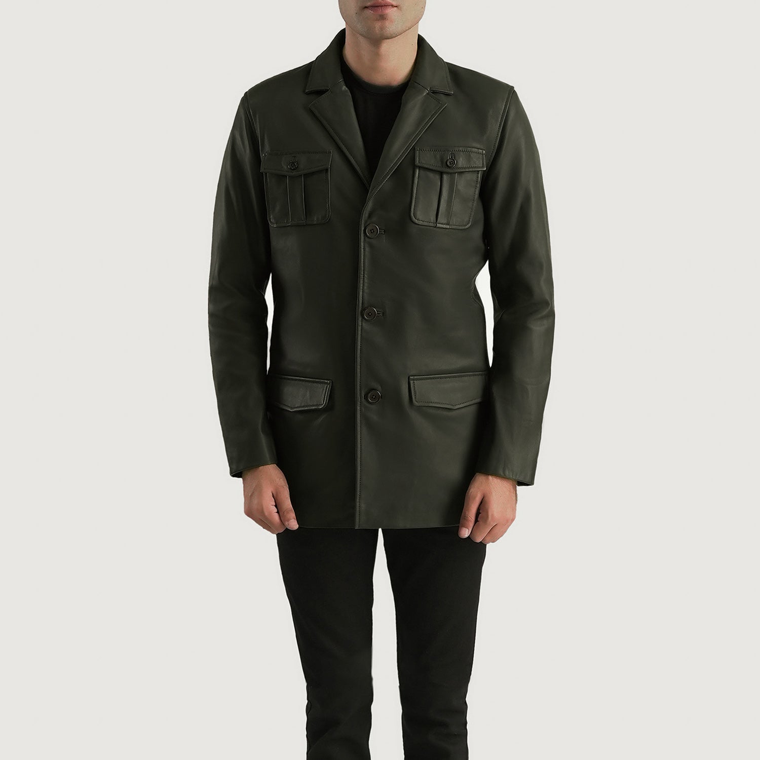 Ray Cutler Green Leather Blazer - Rare Leather