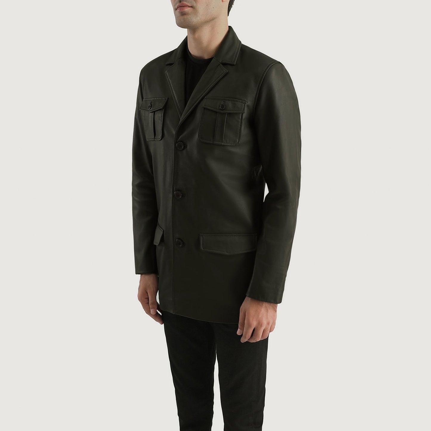 Ray Cutler Green Leather Blazer - Rare Leather