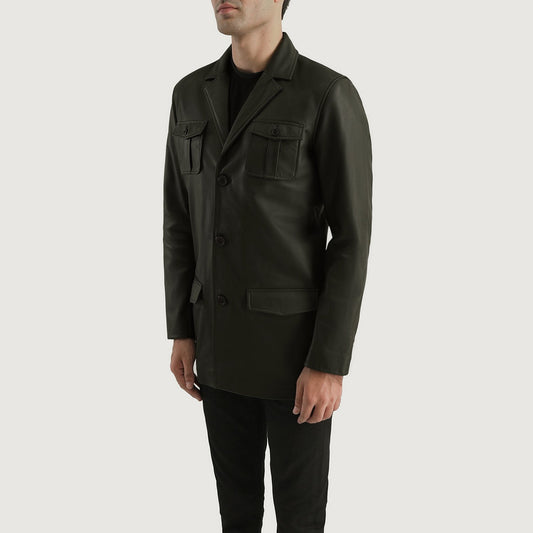 Ray Cutler Green Leather Blazer - Rare Leather