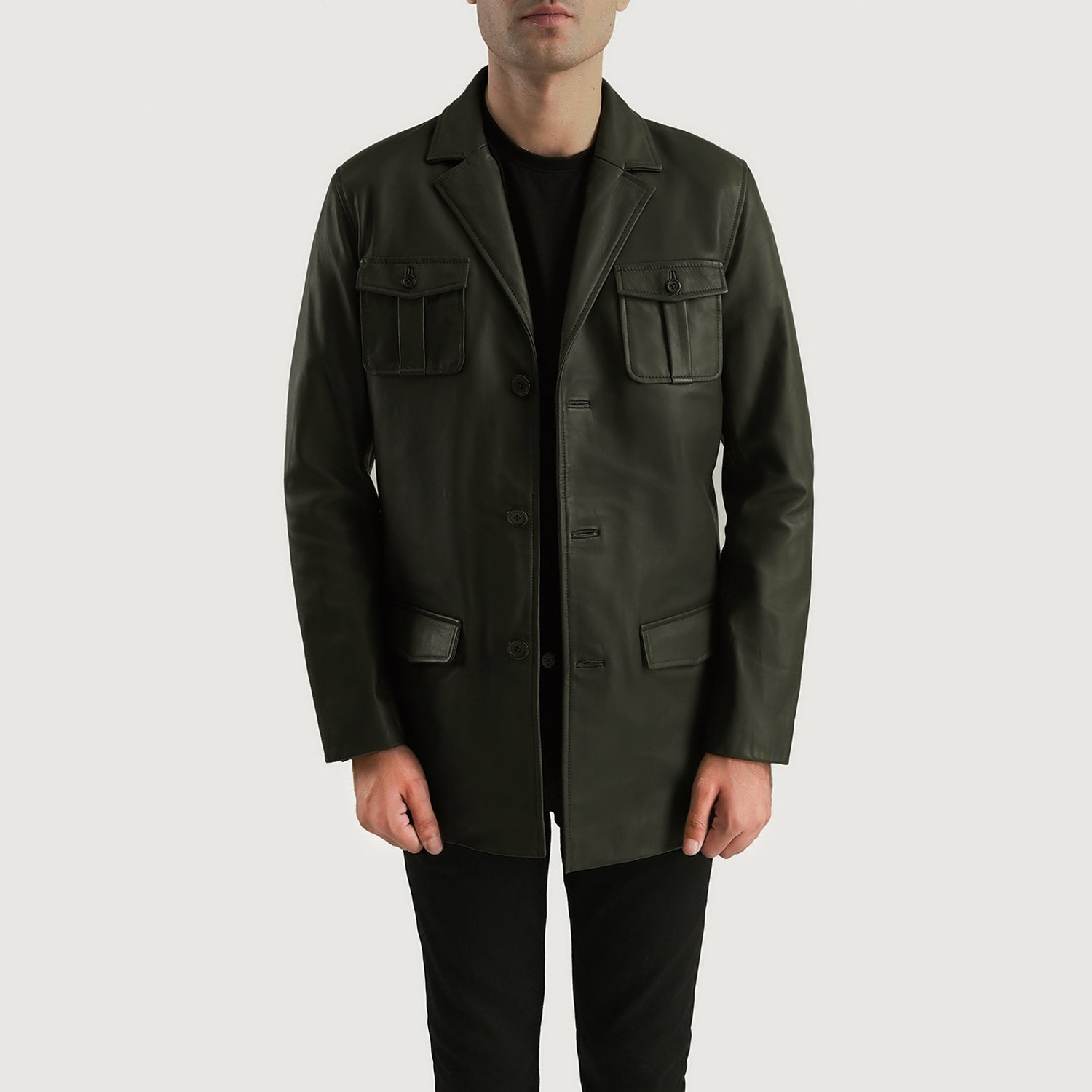 Ray Cutler Green Leather Blazer - Rare Leather