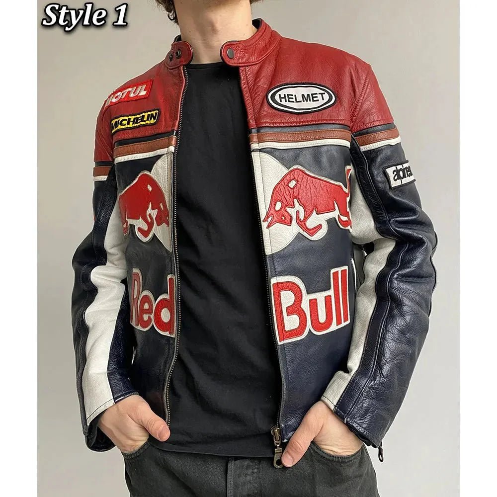 Red Bull Motorcycle Leather Jacket - Vox Leather