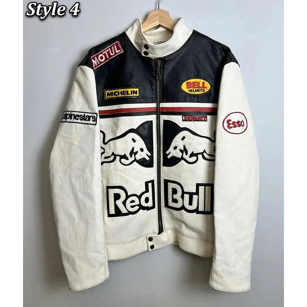Red Bull Motorcycle Leather Jacket - Vox Leather