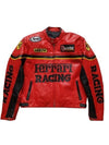 Red Ferrari Racing Leather Jacket - Rare Leather