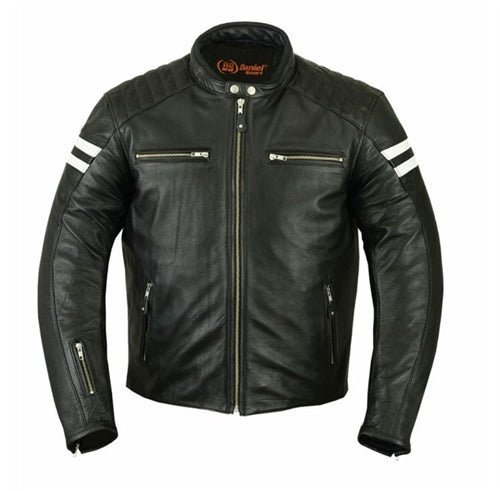 Retro Mens Leather Racer Jackets - Vox Leather