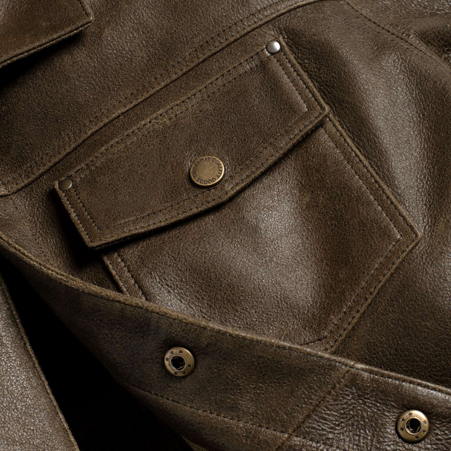 Roughout Cruiser Jacket | Dark Olive - Rare Leather