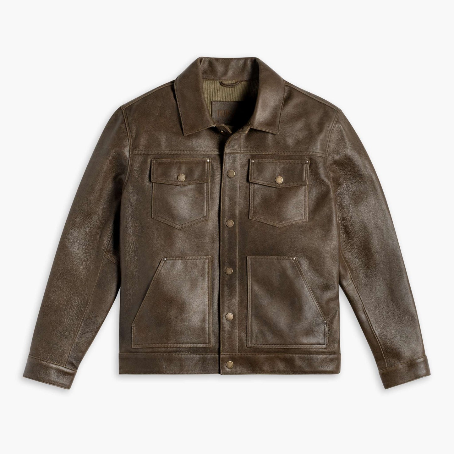 Roughout Cruiser Jacket | Dark Olive - Rare Leather