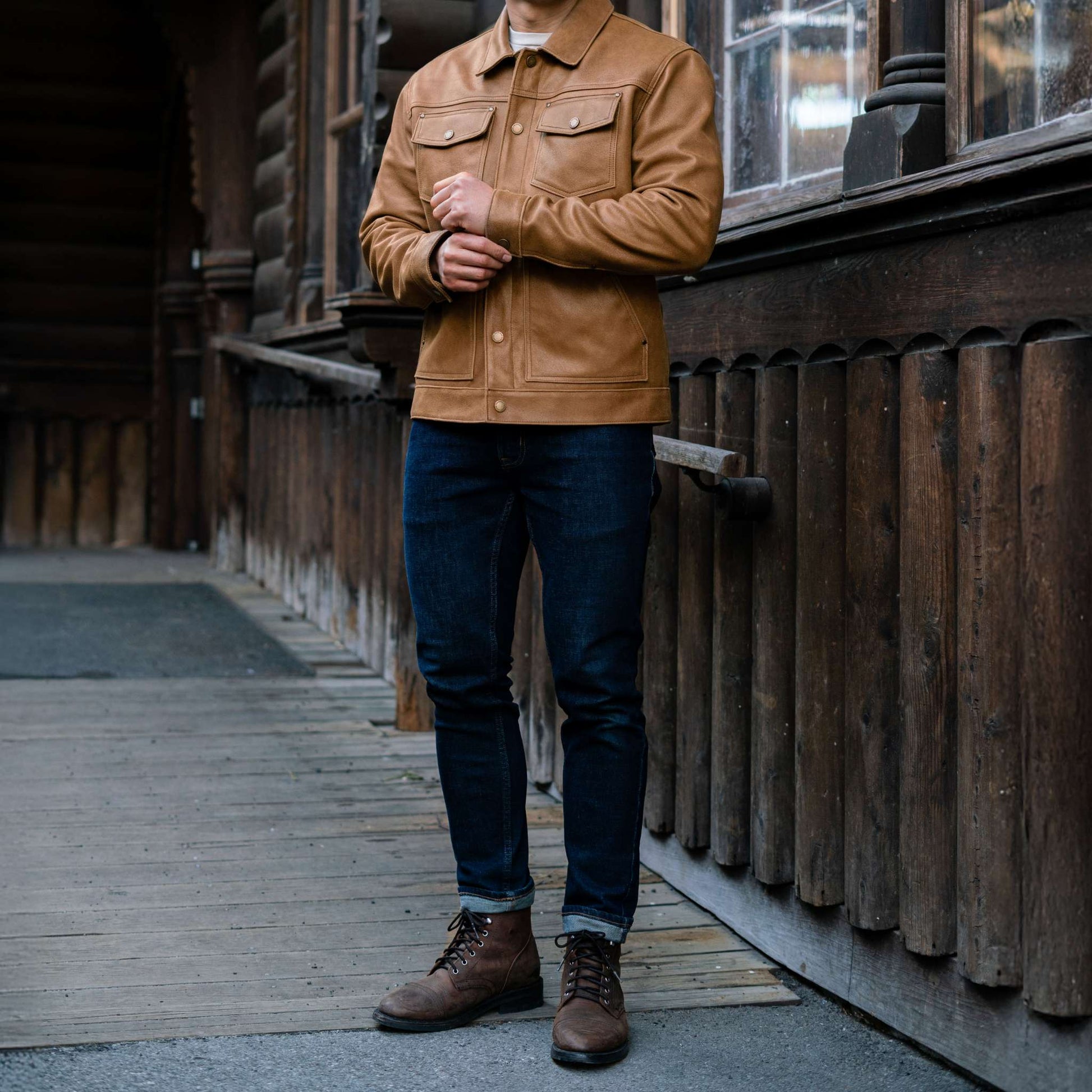 Roughout Cruiser Jacket | Natural - Rare Leather