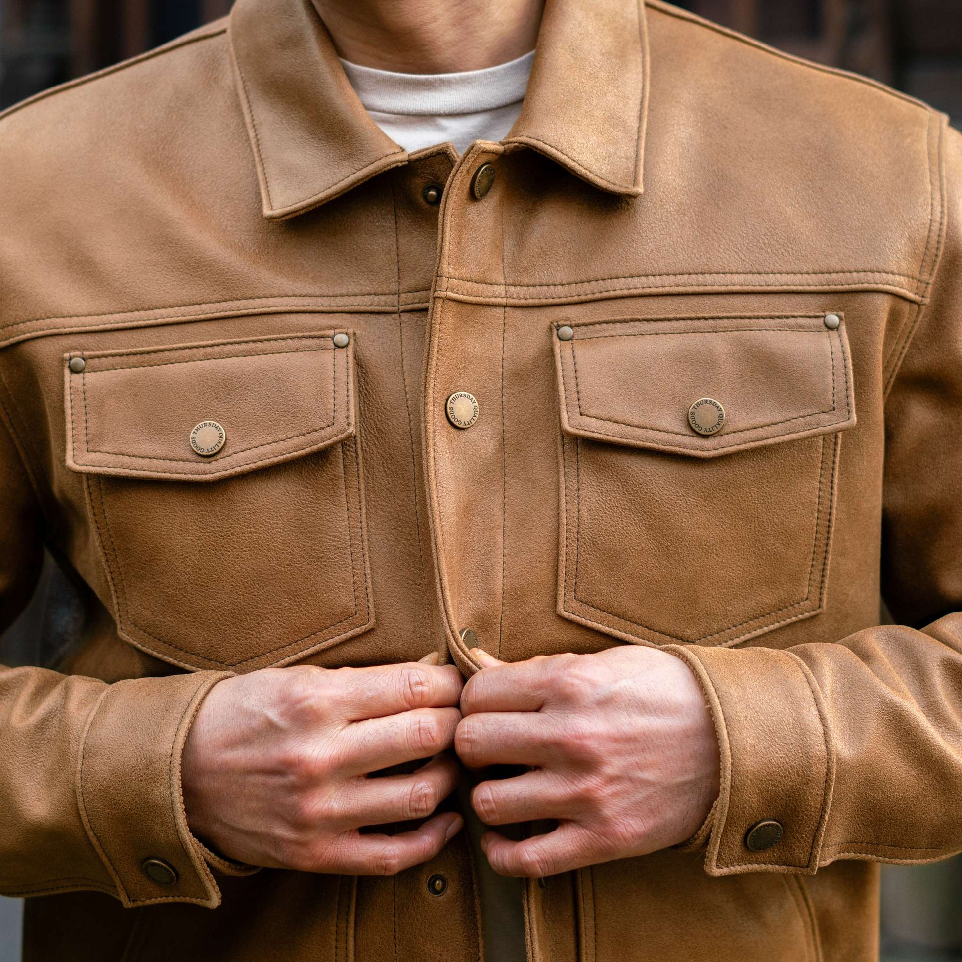 Roughout Cruiser Jacket | Natural - Rare Leather