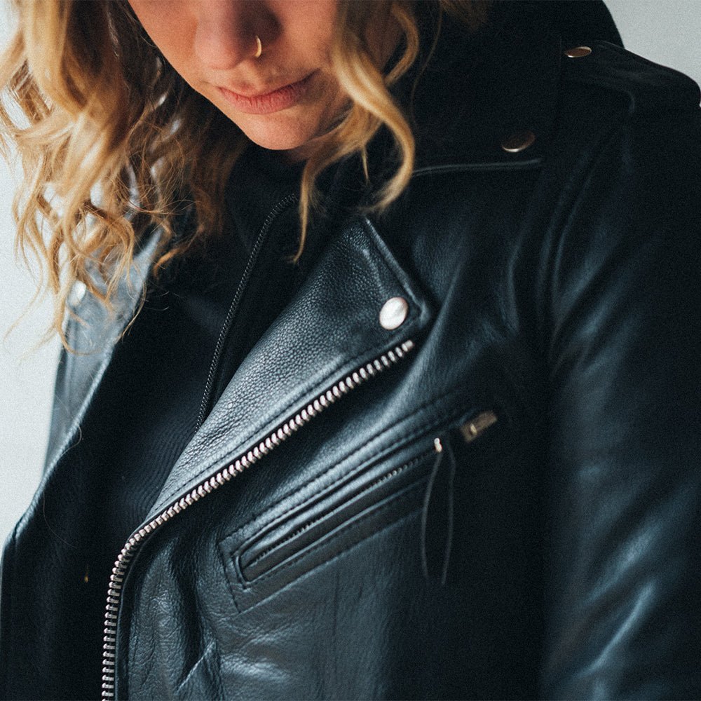 Ryman - Women's Motorcycle Leather Jacket - Rare Leather